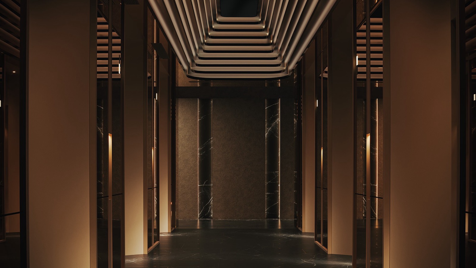 Lobi lif peribadi di Divine KLCC