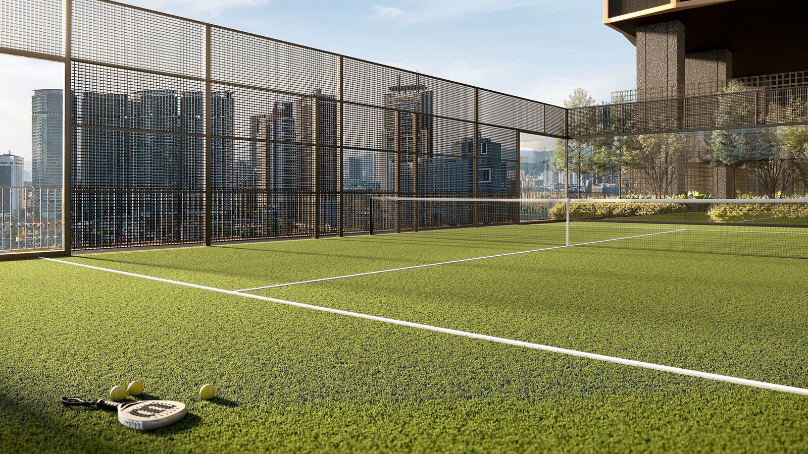 Gelanggang padel di Divine KLCC